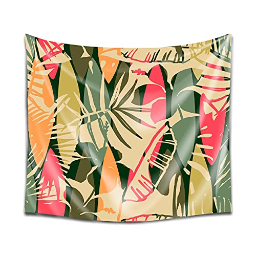 DekoArte TP32 - Modern Wall Tapestry Digitized Art Print - 100% Polyester Fabric Decoration for Your Living Room or Bedroom - Floral Style - 150 x 130 cm