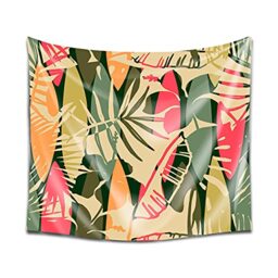 DekoArte TP32 - Modern Wall Tapestry Digitized Art Print - 100% Polyester Fabric Decoration for Your Living Room or Bedroom - Floral Style - 150 x 130 cm