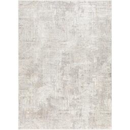 Livabliss Caro Abstract Area Rug, 200 x 275 cm, Ivory & Gray, 100% Polyester Medium Pile, Jute Backing, Machine Woven Indoor Carpet for Living Room, Bedroom & Dining Room