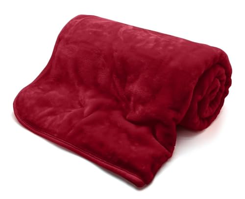 Kampala Hill Mink Blanket/Throw Red 127 x 152cm