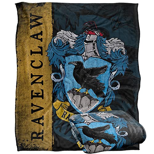 HARRY POTTER Blanket, 152 x 127 cm House Crest Ravenclaw Silky Touch Super Soft Throw Blanket
