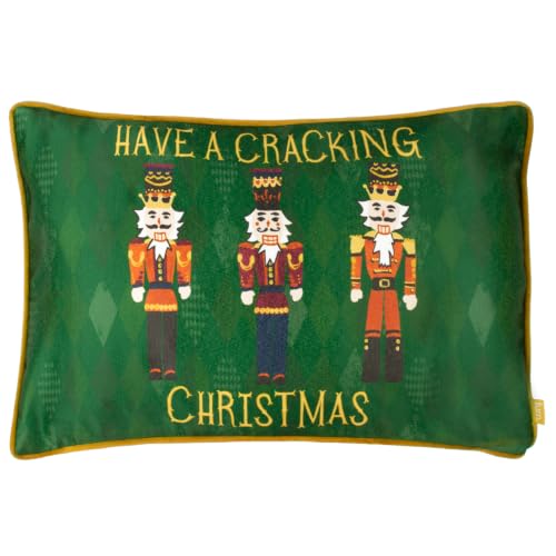 furn. Nutcracker Polyester Filled Cushion (Green - 30x50cm)