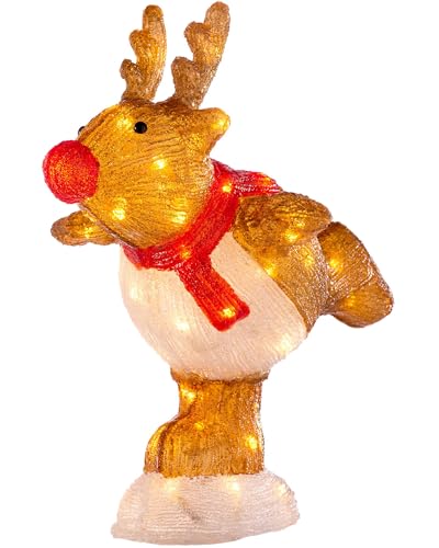 Skating Reindeer Christmas Decoration, 56 LED Lights