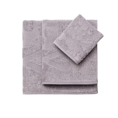 Scalpers - Skull Bath Towel Set (Vanity 30 x 50 cm + Hands 50 x 90 cm + Bath 70 x 140 cm) 100% Cotton Grey