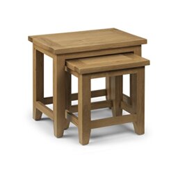 Julian Bowen Astoria Nest of Tables, Oak - H55 x W56 x D38cm