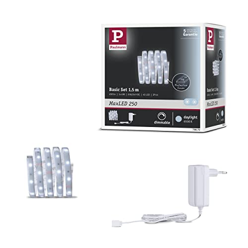 Paulmann 79872 LED Strip MaxLED 250 Basic Set 1.5m Daylight IP44 Protect Cover incl. 1x6 watt Strip Lighting Strip 6500 K