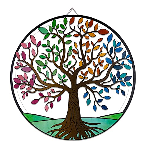 "SAC SMARTEN ARTS Family Tree Wall Decor Tree of Life Wall Art 11.5"" Metal Tree Wall Art Outdoor Wall Decor"