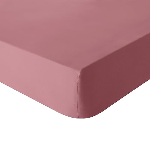 Cotton Fitted Sheet, Soft Cough, Indian Pink, 180 x 200 cm, Essix