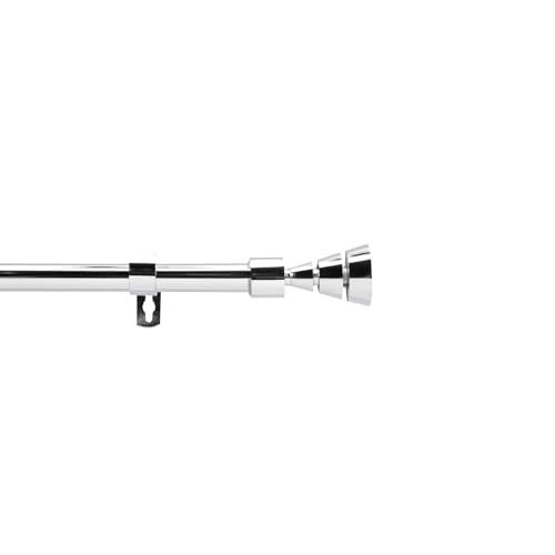 douceur d'int??rieur, Silas Chrome Plated Extendible Curtain Rail Complete Kit (120  210 cm)