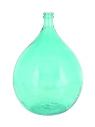 Deco 79 Glass Vase, 15 by 22-Inch, Turquoise Finish