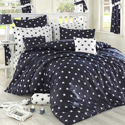 WELL HOME MOBILIARIO & DECORACIÓN Duvet Cover Set + 2 Pillowcases 240 x 220 Dark Blue White