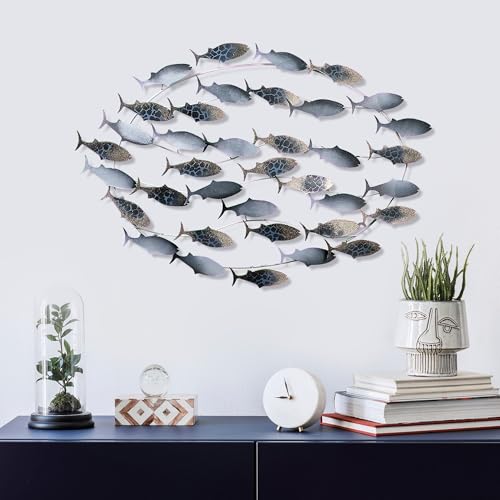 Handmade Decorative Metal Wall Accessory, 94 x 58 x 4 cm, 100% Metal, Unique Hand-Painted Design, Perfect for Home Decor, Adds Elegance & Style