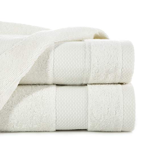 Eurofirany Hand Set Bath Sauna Towel Wash Cloth-Luxury Absorbent 100% Cotton 400g/m2 3 and 6 Pack, White, 70X140 cm/1 Pkg. je 3 STK