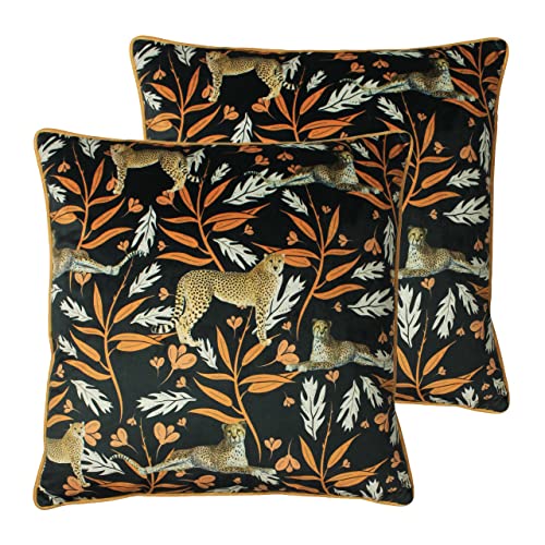 Paoletti Tribeca Feather Filled Cushions Twin Pack, Multicolour, 50 x 50cm