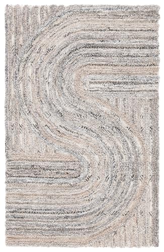 Safavieh Contemporary Rug for Living Room, Dining Room, Bedroom - Southampton Collection, Short Pile, in Beige, 68 x 122 cm