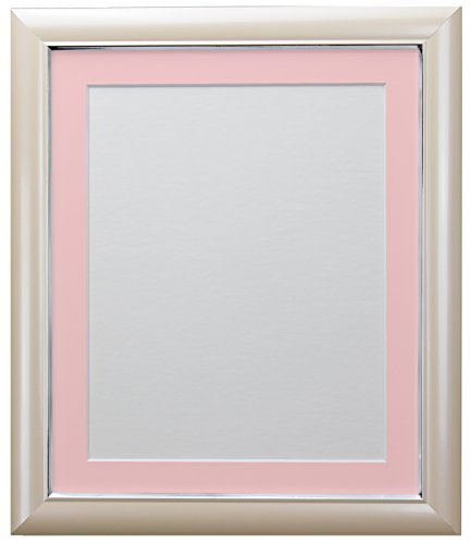 FRAMES BY POST Soda Picture Photo Frame, Plastic, Peach with Pink Mount, 21 x 10 Inch for 3 Images of 7 x 5 Inch