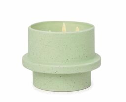 Paddywax Scented Candles Premium Folia Range Candle in Reusable Stackable Ceramic Pot, 326g, Bamboo & Green Tea