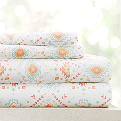 Linen Market Becky Cameron Premium Ultra Soft Aztec Dreams Pattern 4 Piece Bed Sheet Set