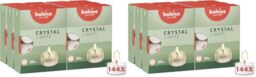 Bolsius Tealight Candles - Clear Cup - White - Box of 24 Transparent Tealights - Long Burning Time of 6 Hours - Interior Decoration - Unscented - Smokeless - Includes Natural Vegan Wax - No Palm Oil