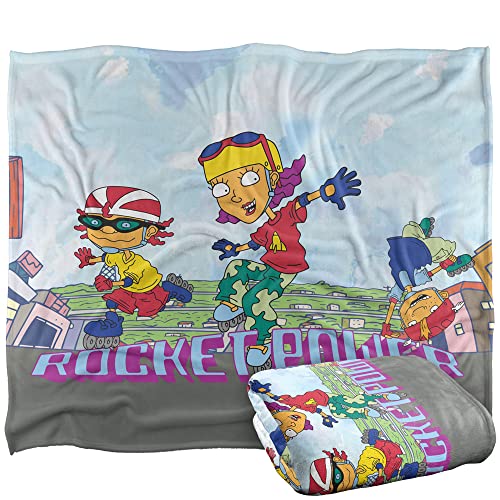 Rocket Power Otto, Reggie And Twister Skate Silky Touch Super Soft Throw Blanket 152 X 127 Cm