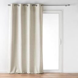 Douceur d'Intérieur Curtain, Polyester, White, 140 x 260 cm