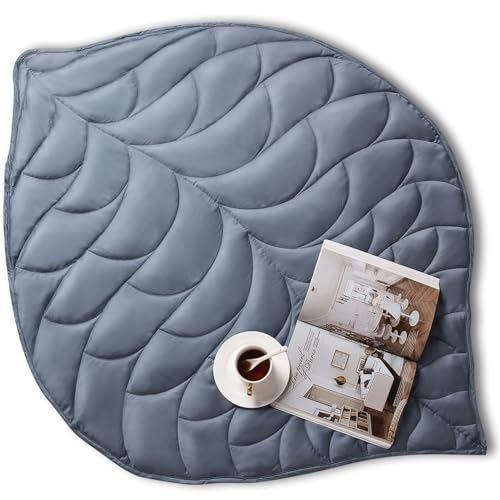"Kaisa Weighted Blanket for Adults(5 lbs, 23""x29""),Weighted Lap Blanket Machine Washable, Small Heavy Blankets with Glass Beads for Home Sleep &Travel,Grey"