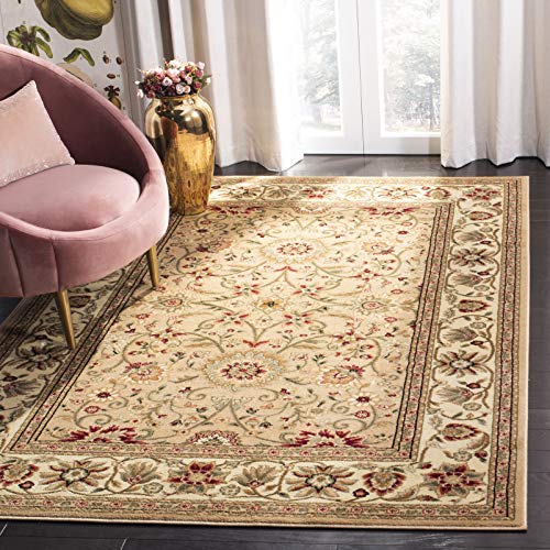 Safavieh Traditional Rug for Living Room, Dining Room, Bedroom - Lyndhurst Collection, Short Pile, in Beige and Ivory, 200 x 300 cm