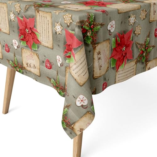 ECOMMERC3 - Stain Resistant Tablecloth for Rectangular Table, Size 220 x 140 cm - Stain Resistant Tablecloth, Extra Soft and Waterproof, Single Colour