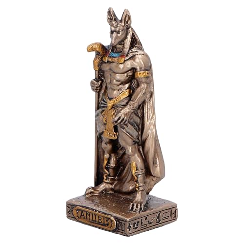 Nemesis Now Anubis God of the Afterlife (Mini) - Ancient Egypt Art Decor, Bronzed Hand-Painted Resin Statue, Mythology Collectible