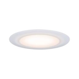 Paulmann Premium Suon LED Recessed Luminaire Round, 1x6.5W Dimmable, 2700K Warm White, Satin White Plastic, Indoor, Living Room, 1er-Set