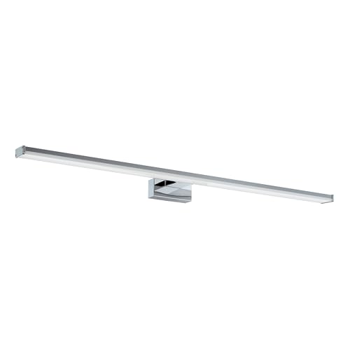 Eglo LED Wall Light Pandella 1, LED Mirror Light Made of Aluminium and Plastic, Bathroom Lamp in Chrome, Silver, White, LED Damp Room Light Neutral White, IP44, Length 78 cm