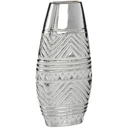 Gift Decor S3625960 Wide Silver Vase Ceramic, 7 cm x 29.5 cm x 14 cm, Box of 6
