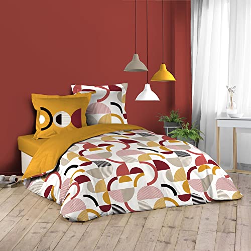 Douceur d'Intérieur, 3-Piece Bedding Set 240 x 220 cm, 100% Cotton, Neoline