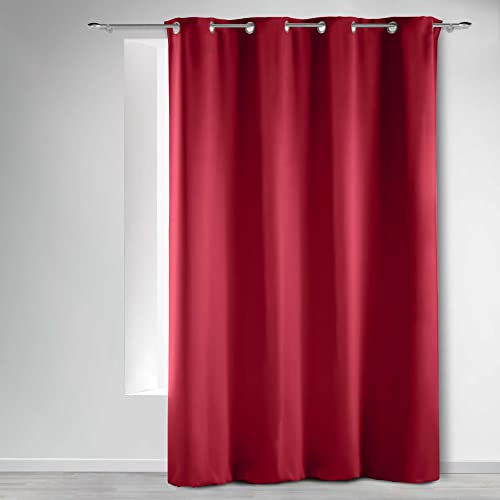 Douceur d'Intérieur, Blackout Curtain with Eyelets 135 x 280 cm Carmine