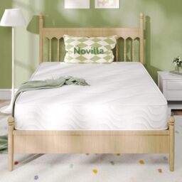 Novilla 4FT6 Double Pocket Sprung Mattresses 8 Inch Medium Soft Spring Mattress with Breathable Sprung System, Cool Touch Oeko Fabric 135x190x20cm, Medium Firm