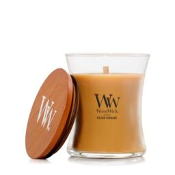 WoodWick Scented Candle with Crackling Wick - Golden Bourbon Medium Hourglass Candle - Long Burning Candles: Up to 60 Hours - Perfect Gifts for Women