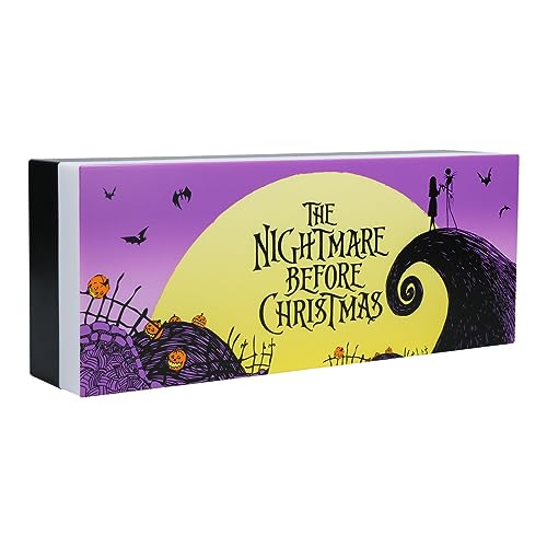 "Nightmare Before Christmas Logo Light - Officially Licensed Jack Skellington and Sally Merchandise, Decorate for Halloween, Christmas or Year Round, 30cm (12"") - Paladone"