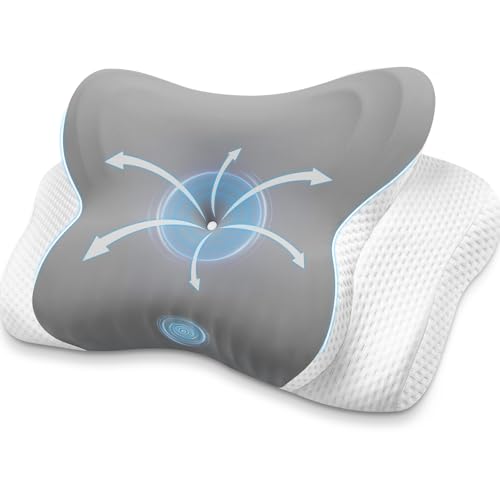MISSCOZY Ergonomic Pillow for Neck Pain Relief No.HK30001(Grey, Standard) - Side Sleeper Pillows Cervical Pillow Anti Snore Sleep Apnea, Neck Support Side/Back/Stomach Sleepers,Washable Cover