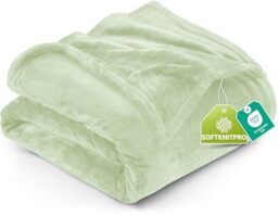 Utopia Bedding Fleece Blanket Twin Size Sage Green 300GSM Luxury Anti-Static Fuzzy Soft Microfiber Bed Blanket (60 x 80 Inches)