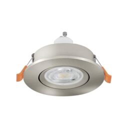 Eglo LED Recessed Spotlight Barranco, Ceiling Spot for Living Room, Adjustable Light in Silver Plastic, Warm White, Including GU10 Bulb