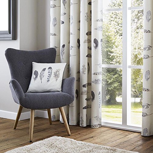 Fusion Home Furnishings Idaho-100, 100% Cotton, Charcoal Grey, Cushion Cover