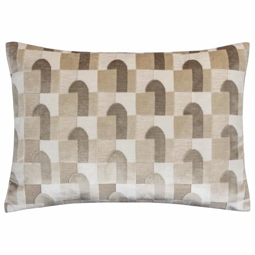 Paoletti Keela Cut Velvet Geometric Polyester Filled Cushion