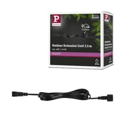 Paulmann 70525 SimpLED Accessories LED Strip Extension Cable Outdoor IP44 2.5m DC 24V Black Plastic