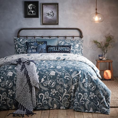 furn. Spellbound 100% Brushed Cotton Duvet Cover Set, Stormy Grey
