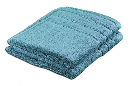 Gözze - Set of 4 Hand Towels, Berlin, 100% Cotton, 50 x 100 cm - Petrol