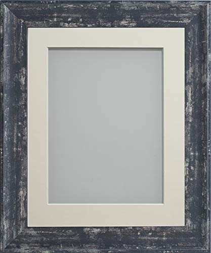 Frame Company Lynton Coal Photo Frame with Ivory Mount, 8x8 for 5x5 inch, fitted with perspex