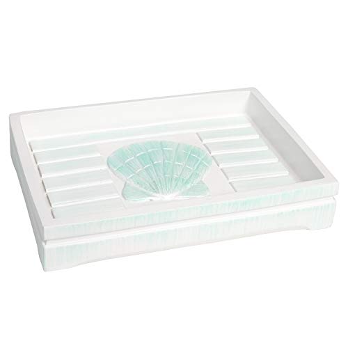 Sweet Home Collection Decorative Beautiful Designs Bath D??cor, Resin, Beach Shells, Soap Dish