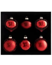 Christmas Red Glass Baubles