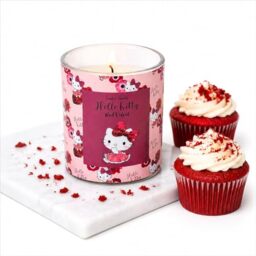 Hello Kitty Red Velvet Scented Candle, 213g, 1-Wick, 35 Hour Burn Time