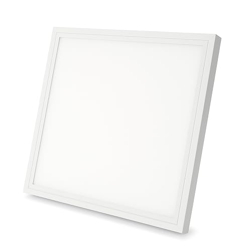 Status 48 W 3800 Lm LED Ceiling Panel Light 59.5 × 59.5 cm Cool-White Pearl Finish for Office Kitchen Retail, 1 Pack (48SLP60X60CW1PK4)